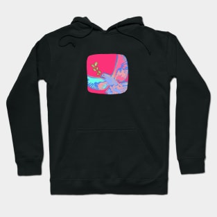 Pink pop art peace dove Hoodie